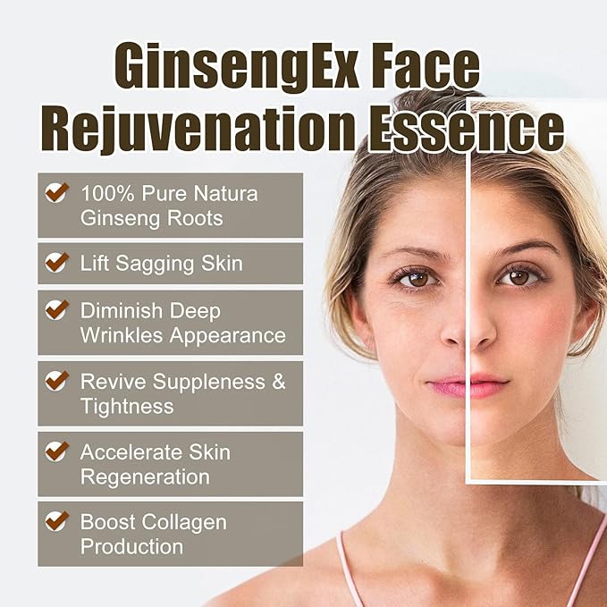 Ginseng Extract Liquid, Ginseng Extract Anti-Wrinkle Original Serum Oil, Korean Red Ginseng Essence for Anti Aging, Moisturizer, Fighting Collagen Loss, Reduces Wrinkles, Improves Sagging (2)-BrightBean Baby