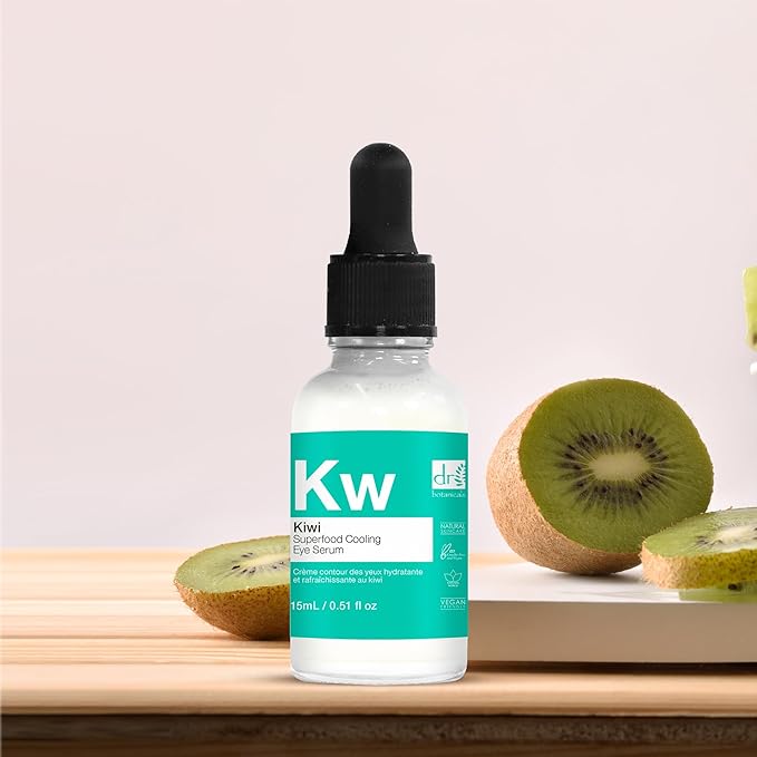 Dr Botanicals Refreshing Eye Cooling Serum with Vitamin C, Kiwi Fruit Oil to reduce Wrinkles, skin imperfections. Hydrating, Brightening and promotes Youthful Skin 15 ml / 0.5 Fl oz-BrightBean Baby