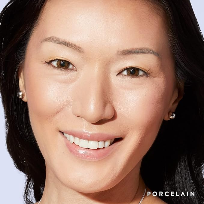 LAURA GELLER NEW YORK Baked Balance-n-Brighten Foundation with Kabuki Brush Makeup Set, Porcelain-BrightBean Baby