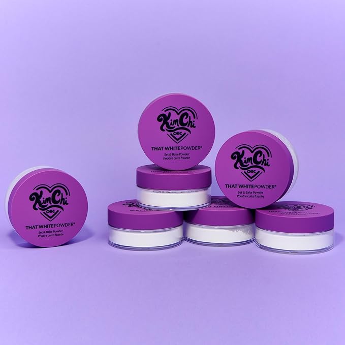 KimChi Chic Beauty That White Powder, Mattifying Makeup Setting Powder for All Skin Types, Long-Lasting Face Powder Helps Minimize the Appearance of Fine Lines-BrightBean Baby