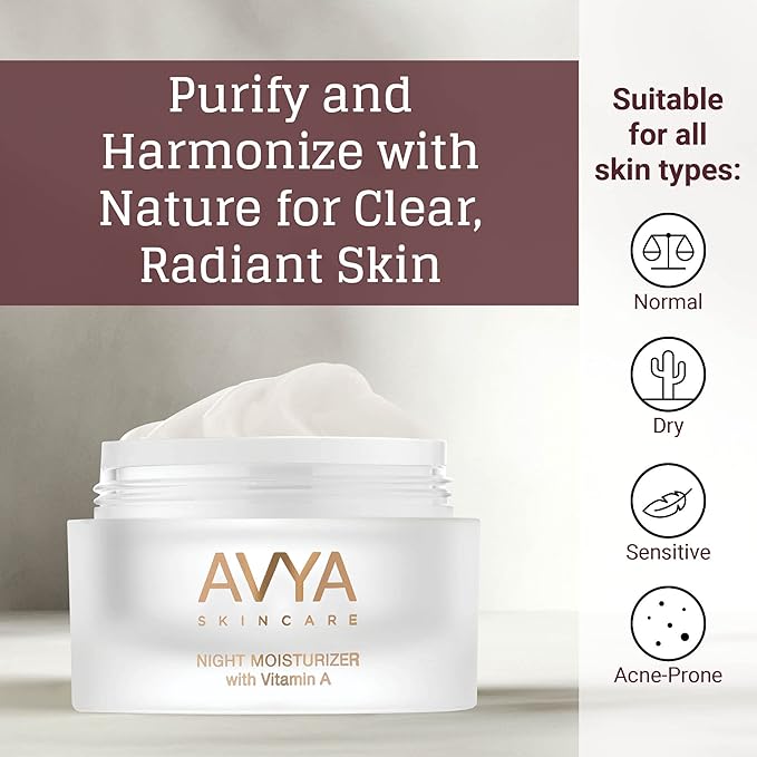 AVYA Night Moisturizer (1.7oz) - Advanced Ayurvedic Skincare/Retinol Cream with Antioxidants/Reduces Fine Lines and Wrinkles-BrightBean Baby
