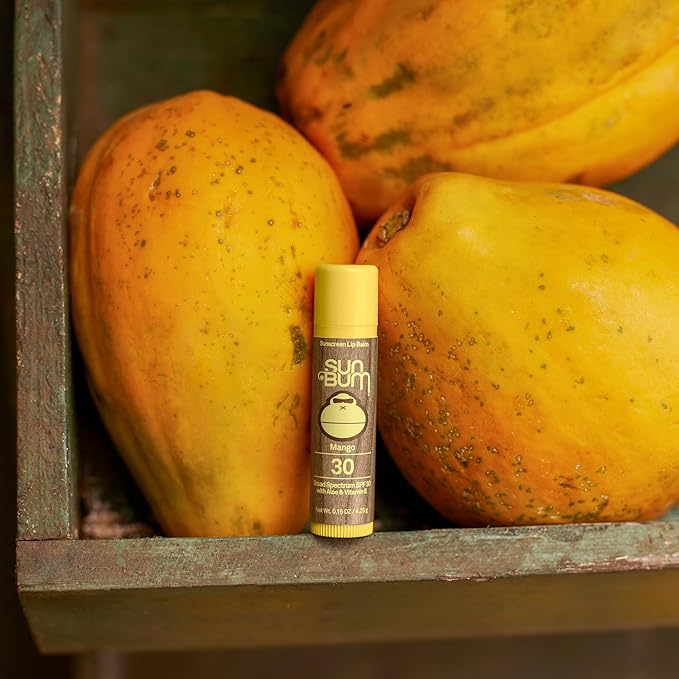 Sun Bum SPF 30 Sunscreen Lip Balm | Vegan and Cruelty Free Broad Spectrum UVA/UVB Lip Care with Aloe and Vitamin E for Moisturized Lips | Mango Flavor |.15 oz-BrightBean Baby