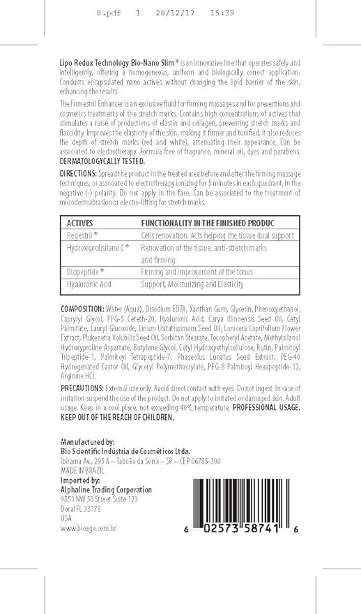 Bioage - Stretch Marks Reducer Serum with High Hyaluronic Acid Concentration, After Breast Surgery, Postpartum, With Renewal Effect, raises the productions of collagen LIPOREDUX-BrightBean Baby