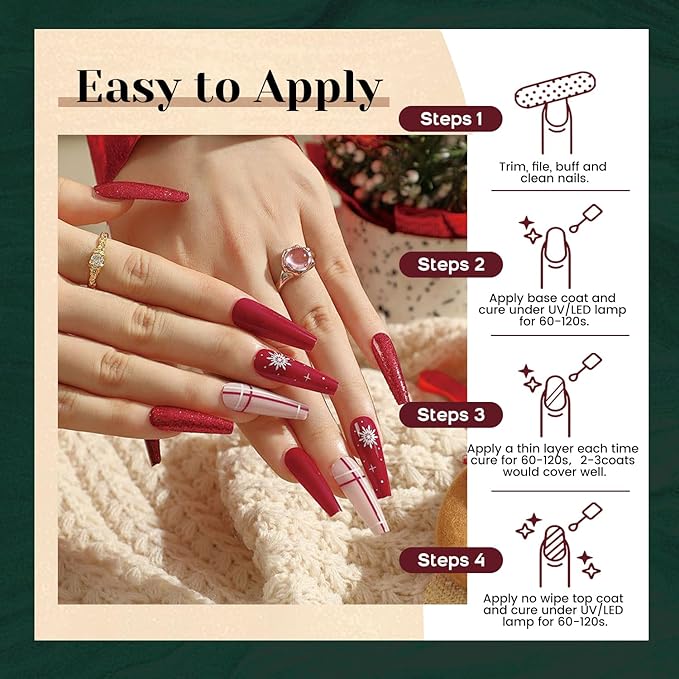 JEWHITENY 23PCS Nail Polish Set 20 Colors Gel Nail Polish Jelly Color Natural and Elegant Long Lasting Suitable for Salon at Home-BrightBean Baby