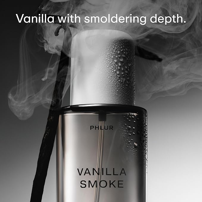 PHLUR Vanilla Smoke Body Mist - Hair and Body Mist Fragrance - Cashmere Vanilla Body Spray with Pink Pepper, Bergamot, Tonka Bean & Incense (8 Fl Oz)-BrightBean Baby