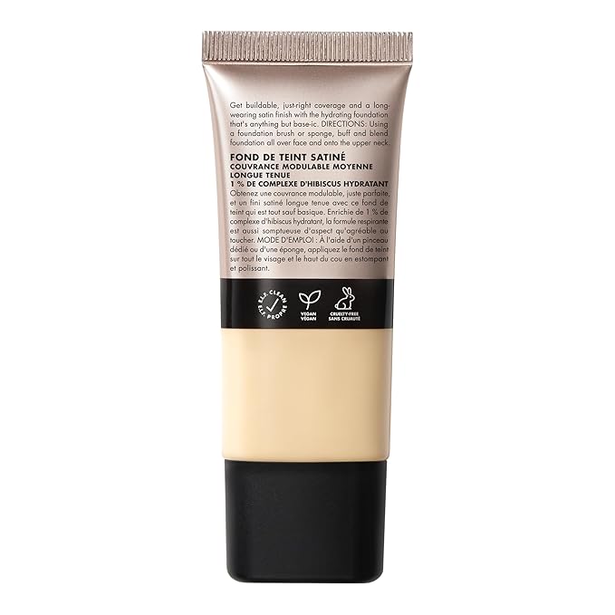 e.l.f. Soft Glam Foundation, Medium Coverage, Long-Lasting & Buildable Foundation For A Smooth, Satin Finish, Vegan & Cruelty-Free, 15 Fair Warm-BrightBean Baby