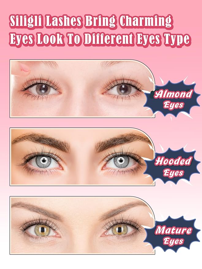 Natural Lashes False Eyelashes 12 MM Short Lashes WIspy 3D Volume Fake Eyelashes Pack C Curl Soft Eye Lash with Thin Cotton Band 7 Pair False Lashes Siligli-BrightBean Baby