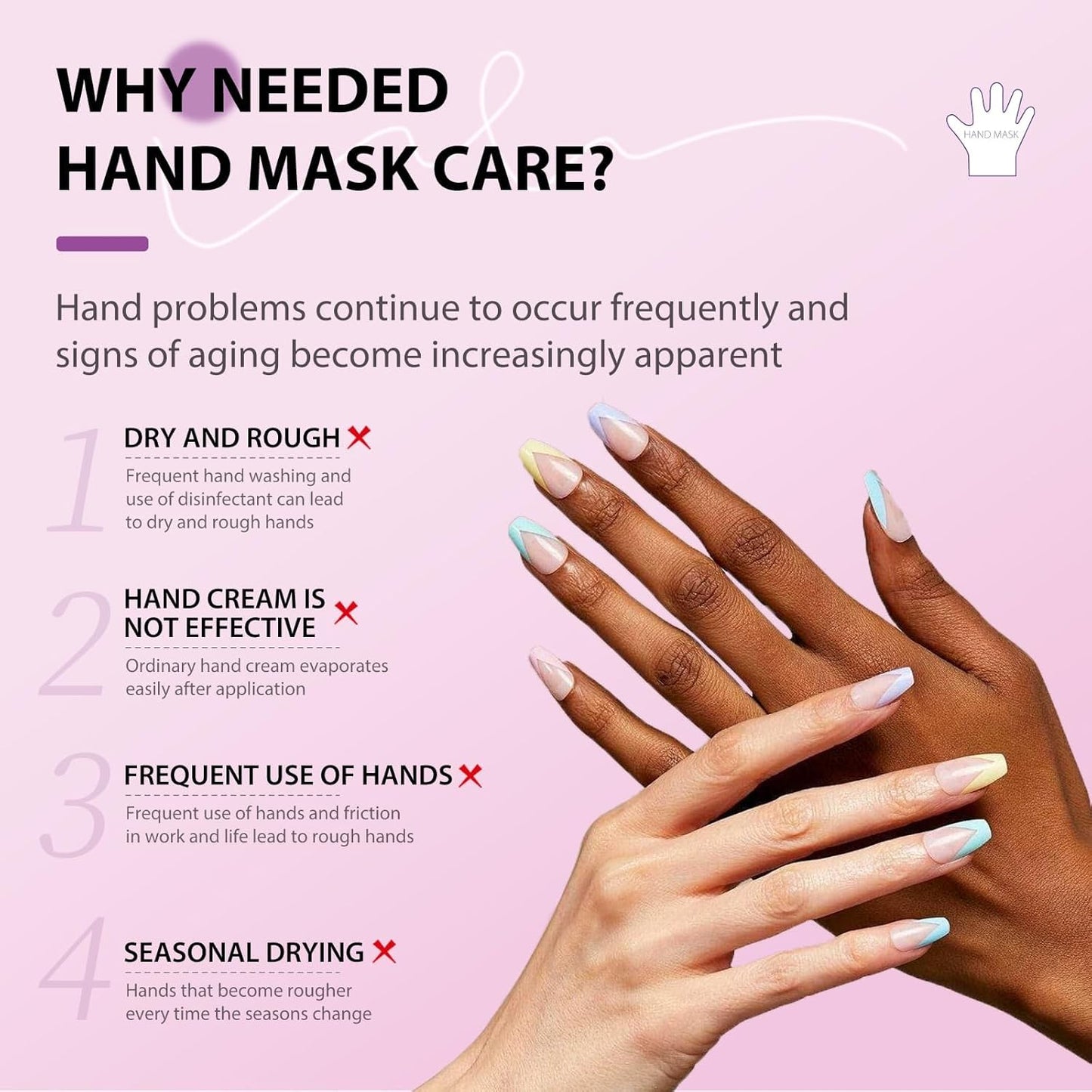 Hydrating Hand Foot Masks Set,3 Pack Glove Mask for Dry Hand,Exofliating 3 Pack Socks Maskfor Peeling Away Dead Skin Calluses(Lavender)-BrightBean Baby