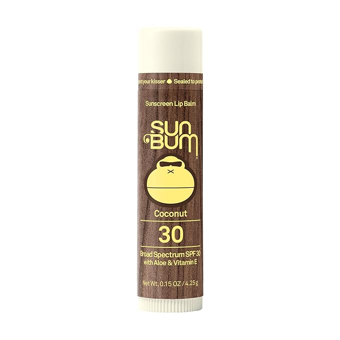 Sun Bum SPF 30 Sunscreen Lip Balm | Vegan and Cruelty Free Broad Spectrum UVA/UVB Lip Care with Aloe and Vitamin E for Moisturized Lips | Coconut Flavor |.15 oz-BrightBean Baby