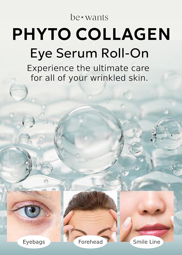 Bewants Eye Roller with Serum Made with Bamboo Water | Eye Serum for Puffiness and Bags Under Eyes | Under eye roller for dark circles | Dark Eyes Circle Treatment | Korean Skincare-BrightBean Baby