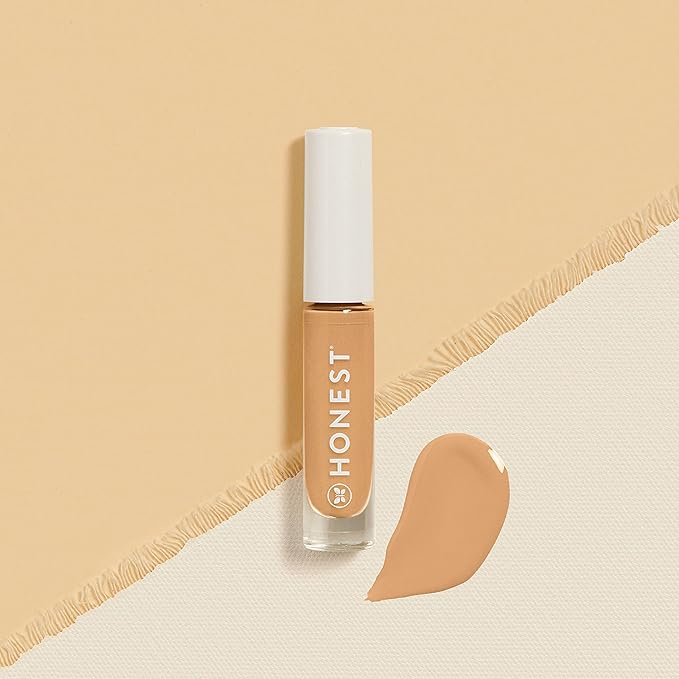 Honest Beauty Fresh Flex Concealer with Niacinamide + Vitamin E + Hyaluronic Acid | Vegan + Cruelty free | Almond, 0.17 fl oz-BrightBean Baby