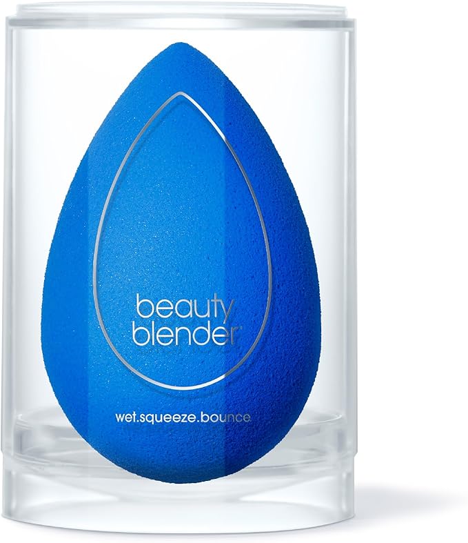 Beautyblender® | Sapphire Beauty Blender Makeup Sponge, Super-Soft Foam Easily Blends Foundations, Powders & Creams, Made in USA, Reusable, Washable, Streak Free Application, Vegan, Cruelty Free-BrightBean Baby