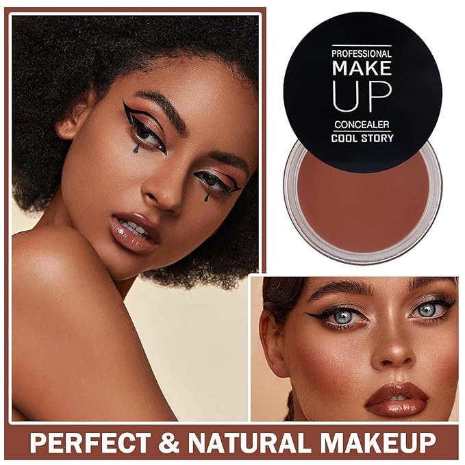 7 Color Solid Concealer Full Coverage Correcting Cream Concealer Waterproof Long-lasting Under Eye Concealer for Dark Circles Color Corrector Pro Concealer (Color 07)-BrightBean Baby