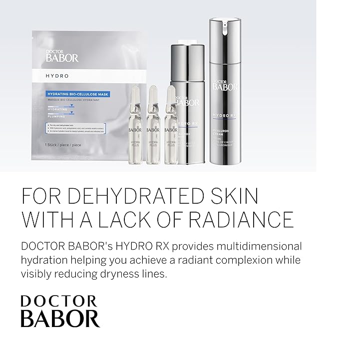 BABOR DOCTOR HydroRX Hyaluron Cream, Travel Lightweight Hyaluronic Acid Face Moisturizer for Dry Skin, Prevents Moisture Loss and Reduces Dryness Lines, Fragrance Free, 0.5 oz-BrightBean Baby