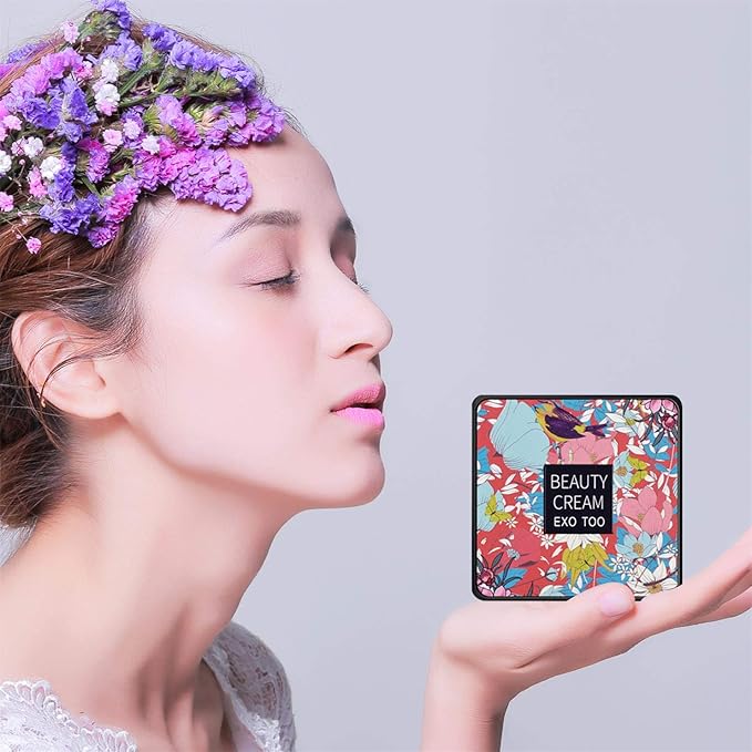 Mushroom Head Air Cushion CC Cream Foundation, Beauty Cream Exo Too BB Cream, Moisturizing, Long Lasting, Matte Concealer, Light Weight, WaterProof Liquid Foundation with 2PCS Mushroom Head-BrightBean Baby