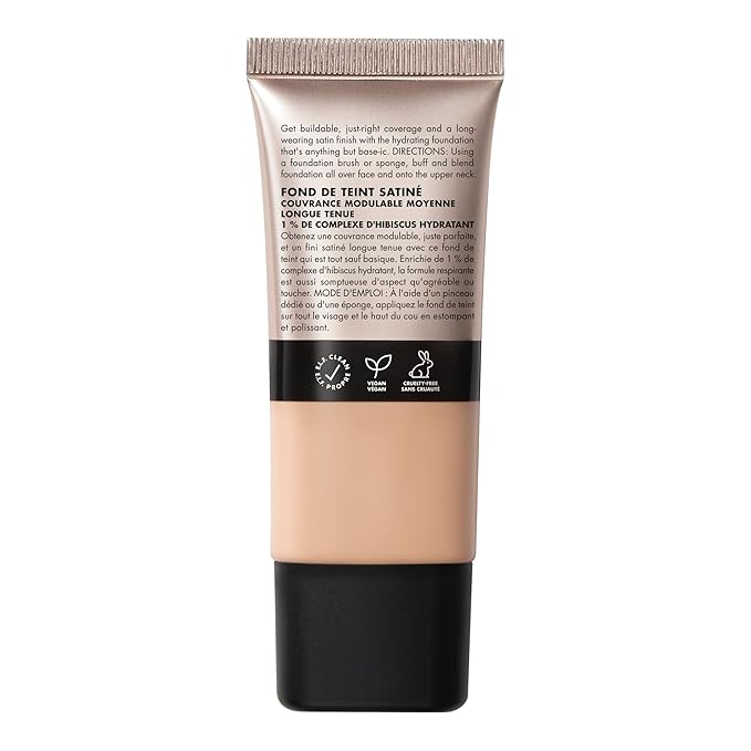 e.l.f. Soft Glam Foundation, Medium Coverage, Long-Lasting & Buildable Foundation For A Smooth, Satin Finish, Vegan & Cruelty-Free, 25 Light Neutral-BrightBean Baby