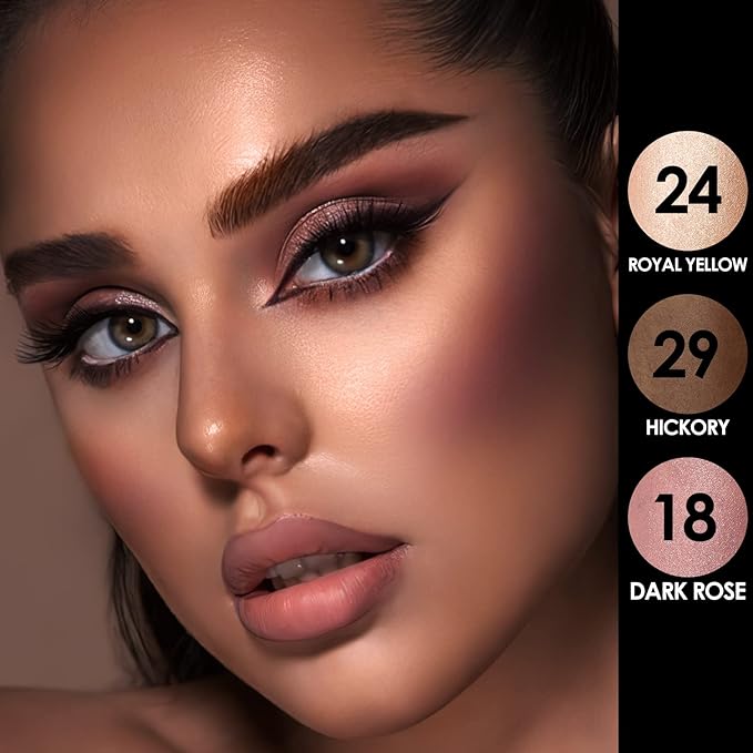 FOCALLURE 3 Pcs Cream Contour Sticks,Shades with Highlighter & Bronzer & Blush,Non-greasy Long-wear Face Contouring Pen,Easy to Sculpt the Face and Create a Lightweight Finishing Makeup,DEEP-BrightBean Baby