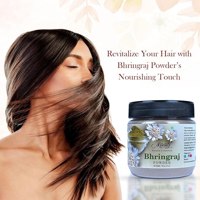 100% Natural Bhringraj Powder | (100 gms) False Daisy Powder Herbal Supplement | Eclipta Alba for Hair Growth Supplements | Karisalankanni Ayurvedic Support for Healthy Hair | Herbal Hair Mix-BrightBean Baby