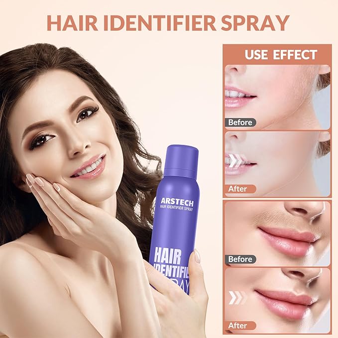 Dermaplane Razor for Women Face Hair Identifier Spray for Face Shaving Dermaplaning Tool Skin Body Dermaplane Spray for Women with 4 Facial Razor for Face Shaver Kit Facial Hair Spray Hair Removal