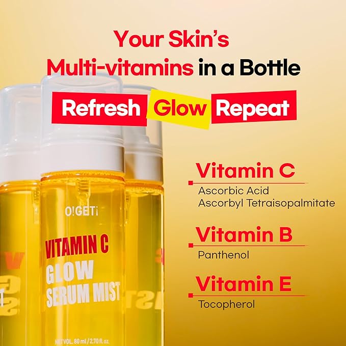 Vitamin C Serum Mist | Vitamin C, Hyaluronic acid, Moisturizing mist for face, all skin type, Korean skincare, for men and women, 2.70 Fl.Oz (80ml)-BrightBean Baby