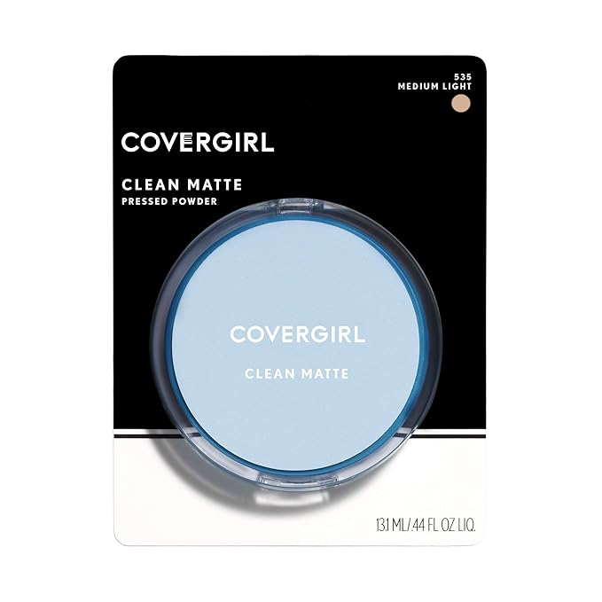 COVERGIRL Clean Matte Pressed Powder Medium Light, 35 Ounce (packaging may vary) (Pack of 2)-BrightBean Baby