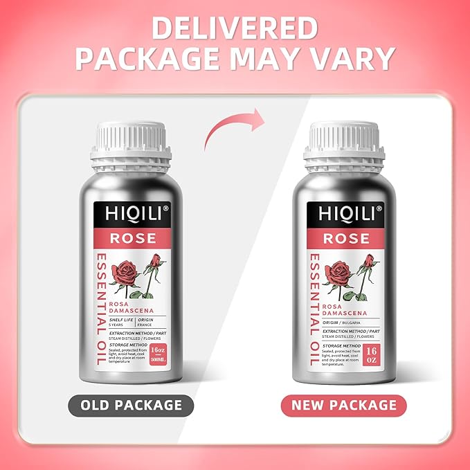 HIQILI Rose Essential Oil for Diffuser, Soap, Perfume & Candle Making - 16 Fl Oz-BrightBean Baby