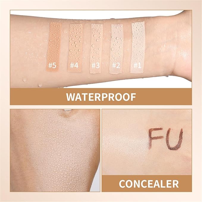 Beauty Balm Serum Boosted Skin Tint, Dual-Ended Eraser Foundation Stick with Brush, Full Coverage Cream Korean Makeup, Long-Lasting Stick for Smooth, Flawless Finish (#1 Cream)-BrightBean Baby