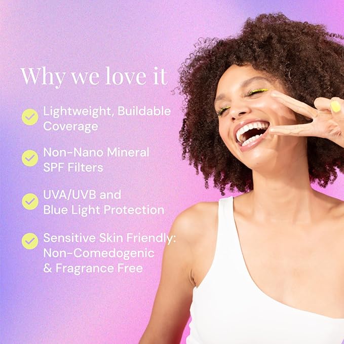 Naked Sundays BeautyScreen™ SPF 50 Mineral Peptide Foundation Tint – 2-in-1 Skin Tint & Mineral Sunscreen | Radiant, Buildable Coverage, Acne-Safe, Infused with Peptides (4 Medium honey, 1.01 fl oz)-BrightBean Baby