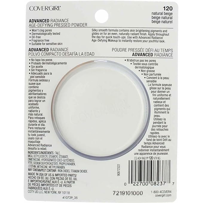 COVERGIRL Advanced Radiance Age-Defying Pressed Powder Natural Beige 120.39 Ounce (packaging may vary)-BrightBean Baby