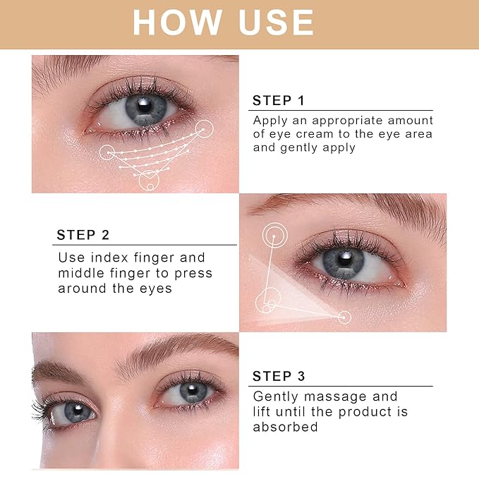 Caffeine Eye Serum, Eye Lift Serum with Vitamin C, Hyaluronic Acid, Collagen - Reduces Puffiness, Dark Circles, Under Eye Bags 1 oz / 30 ml-BrightBean Baby