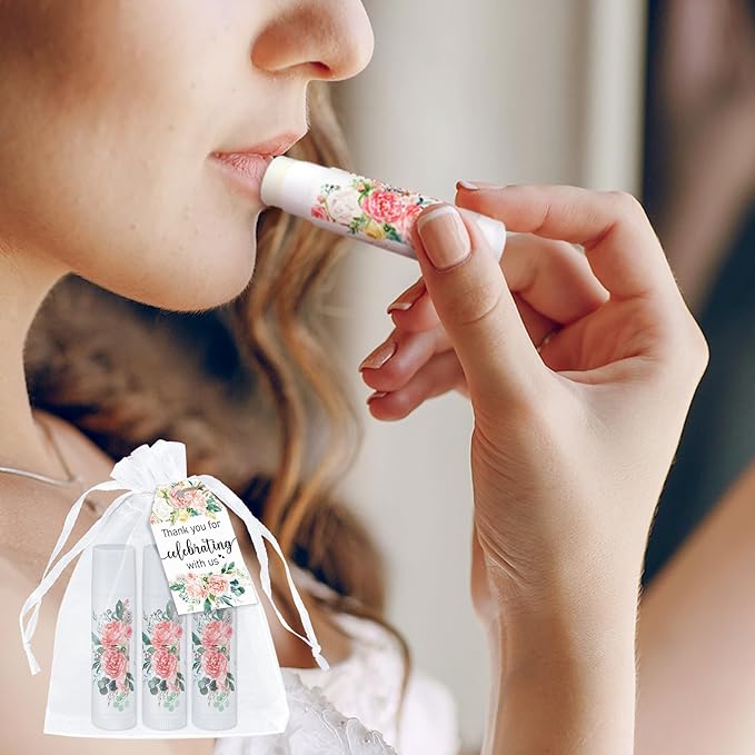 100 Pack Thank You Gifts Lip Balm Bulk Party Supplies Employee Appreciation Gifts for Guests Wedding Bridal Shower Bachelorette Gifts Baby Shower Favors for Coworkers Women Homeless Nurse-BrightBean Baby