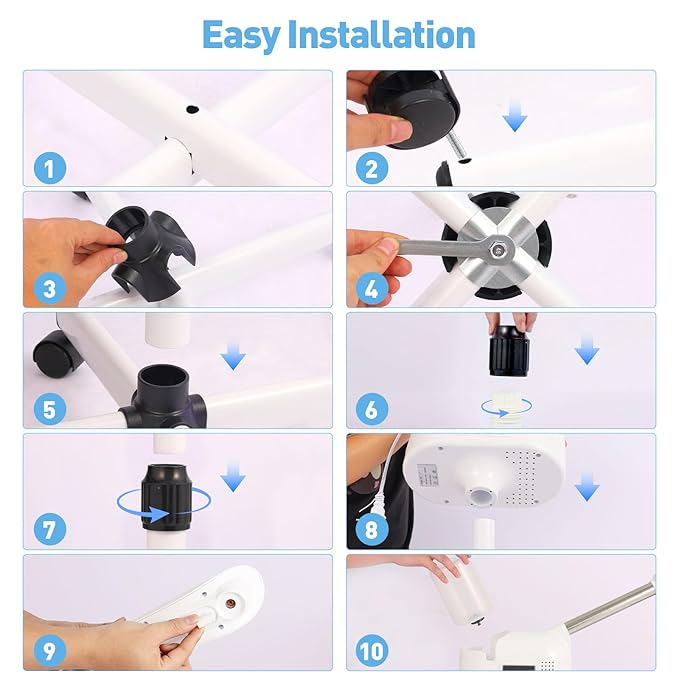 Professional Facial Steamer, Facial Steamer with Hot Mist and Timer Function for Deep Hydration, Height Adjustable Face Steamer on Wheels with Touch Screen and Rotatable Nozzle for Salon Spa Home Use-BrightBean Baby