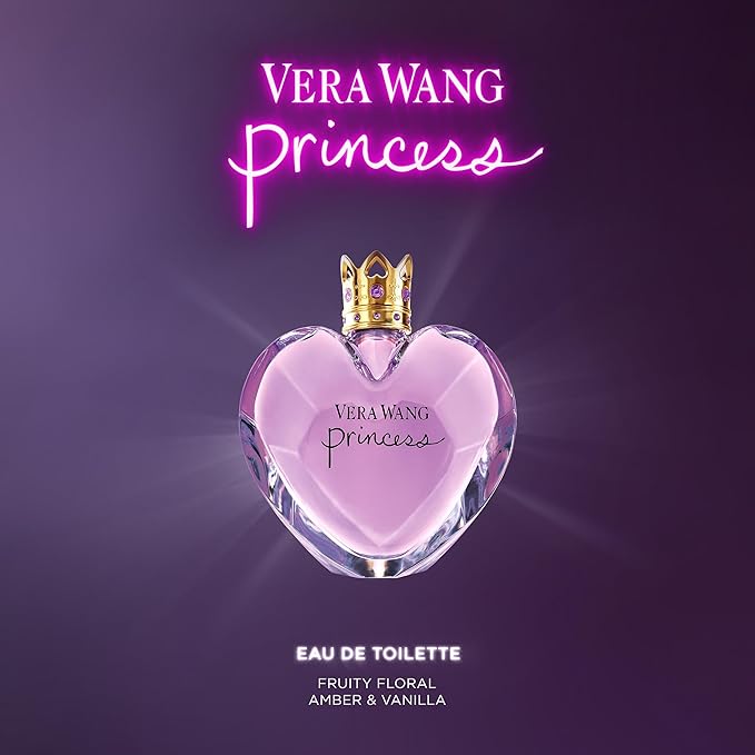 Vera Wang Princess Eau de Toilette 3.4 fl oz (Pack of 1), Notes of Apple, Quava, and Vanilla, Women's Fragrance, Long Lasting, Everyday Fragrance, Travel Size-BrightBean Baby