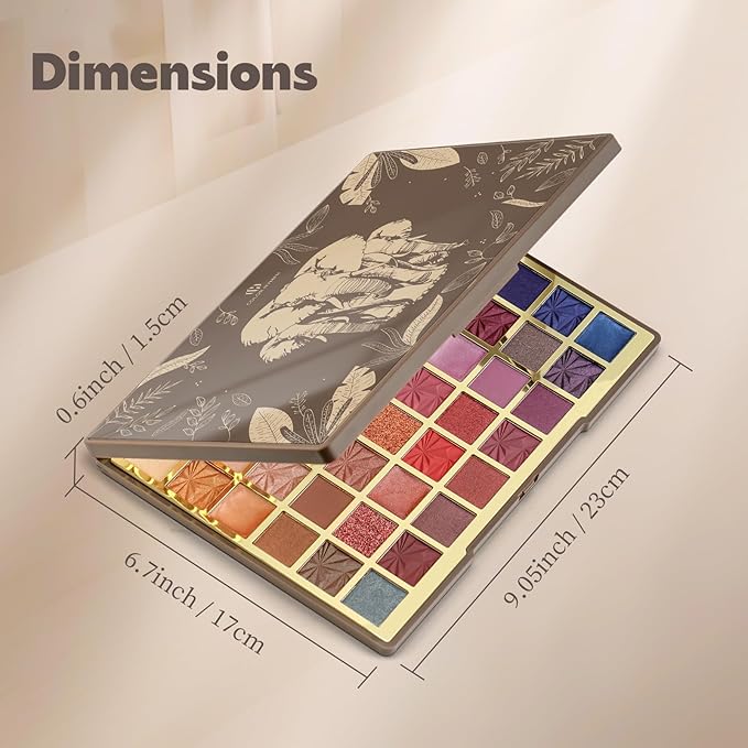 Color Nymph Artistry Palette, Multichrome Makeup Palettes For Face High Pigmented Eyeshadow with Matte Shimmer & Cream Eye Shadows Easy Makeup Blending Palette For Daily Stage Versatile Make Up Looks-BrightBean Baby