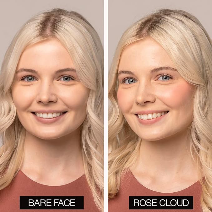 Palladio Liquid Blush for Cheeks & Lips 2-in-1 Makeup Face Blush, Weightless Cream Formula, Smudge Proof Long-Wearing Pigmented Blush, Natural Look Makeup Face Blushes, Dewy Finish, Rose Cloud-BrightBean Baby