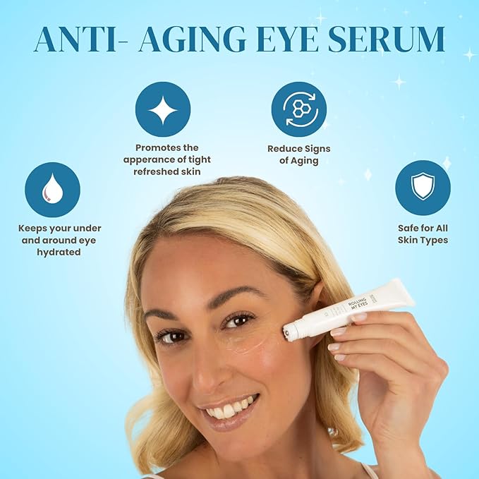 Miss Spa Eye Serum 5-in-1 Roll On Under Eye Cream, Helps De-puff and Brighten Under and Around Eyes, Anti-Aging Under Eye Roller Helps with Fine Lines and Dark Circles, Vitamin B3, Eye Bag Remover-BrightBean Baby