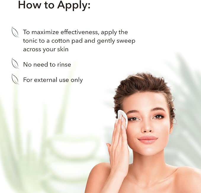 Organic Aloe Vera Facial Toner - 98% Natural Ingredients - Intense Hydration, Hyaluronic Acid, 98% Natural, Vegan - Deep Moisture, Refreshes, and Revitalizes The Skin - 8.5 Fl Oz / 250ml-BrightBean Baby