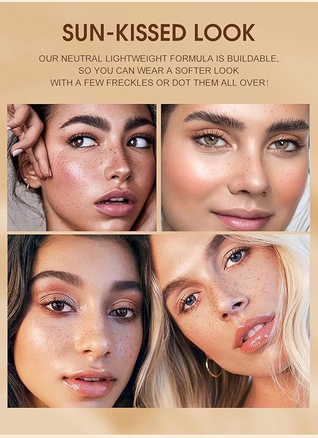 AKARY 4 Colors Freckle Pen Professional Lifelike Face Concealer Point Out Natural Waterproof Longlasting Soft Artificial Freckles Fine Makeup Freckle Pen Life Face Decoration (01+02+03+04)-BrightBean Baby