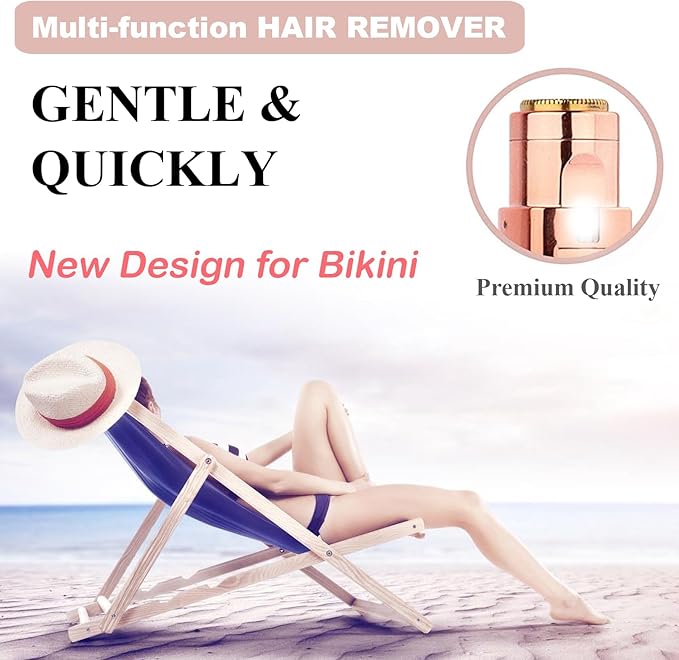 Facial Hair Remover for Women - Removal Shaver for Women - USB Rechargeable Lady Face Razor Trimmer for Face Lips Chin Peach Fuzz Arms Legs and Bikini Line