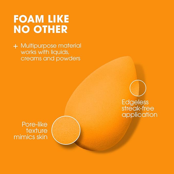 Beautyblender® | Pop Beauty Blender Makeup Sponge, Super-Soft Foam Easily Blends Foundations, Powders & Creams, Made in USA, Reusable, Washable, Streak Free Application, Vegan, Cruelty Free-BrightBean Baby