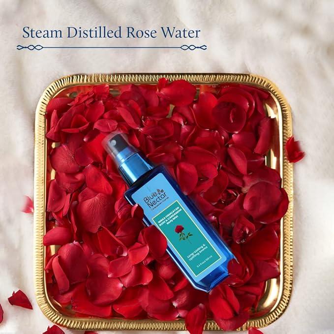 Blue Nectar Uplifting Body Mist with Himalyan Rose and Cardamom for long lasting freshness and aromatic body odor (3.4 Fl oz)-BrightBean Baby