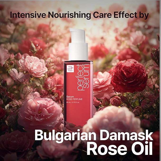 Mise En Scene Perfect Rose Perfume Serum - Korean Hair Essence with Rose Scent, Argan Oil for Damaged Hair Care, 2.70 fl. Oz-BrightBean Baby