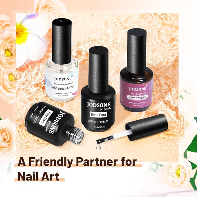 JODSONE 15ML Nail Primer Base Coat Top Coat Glossy Quick Drying Durable DIY Nail Art Design Long Lasting Gift-BrightBean Baby