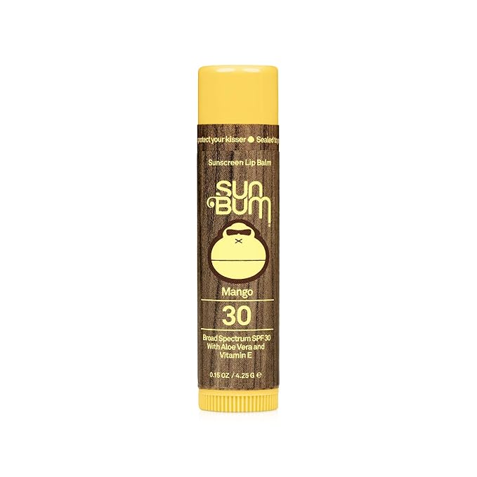 Sun Bum SPF 30 Sunscreen Lip Balm | Vegan and Cruelty Free Broad Spectrum UVA/UVB Lip Care with Aloe and Vitamin E for Moisturized Lips | Mango Flavor |.15 oz-BrightBean Baby