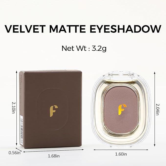 Erinde Single Light Brown Matte Eyeshadow Palette, High Pigment, Long Lasting, Intense Color, Neutral Nudes Naked Matte Pressed Powder Eye Shadow Palette