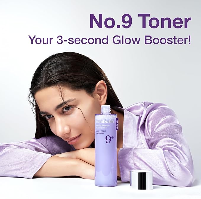 numbuzin No.9 Toner | NAD+ PDRN Glow Boosting Toner | Glowing, Firming, Hydrating, Elasticity, Wrinkles, Fine Lines, Korean Skincare | Salmon PDRN, Peptides, NAD | Essence for Dry Skin | 5.07 fl. Oz-BrightBean Baby