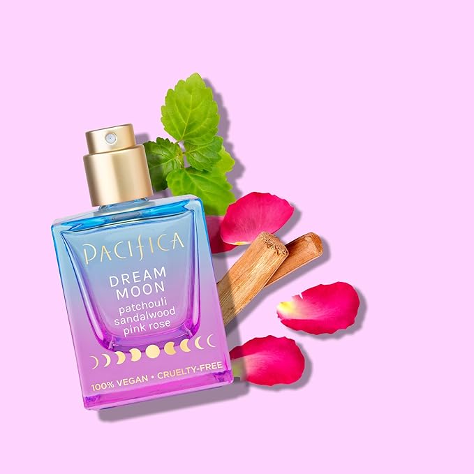 Pacifica Dream Moon Womens Spray Perfume 1 fl oz – Long-Lasting Floral Woody Fragrance for Her - Rose, Patchouli, Sandalwood – 100% Vegan, Cruelty-Free, Phthalate-Free Fragrance-BrightBean Baby