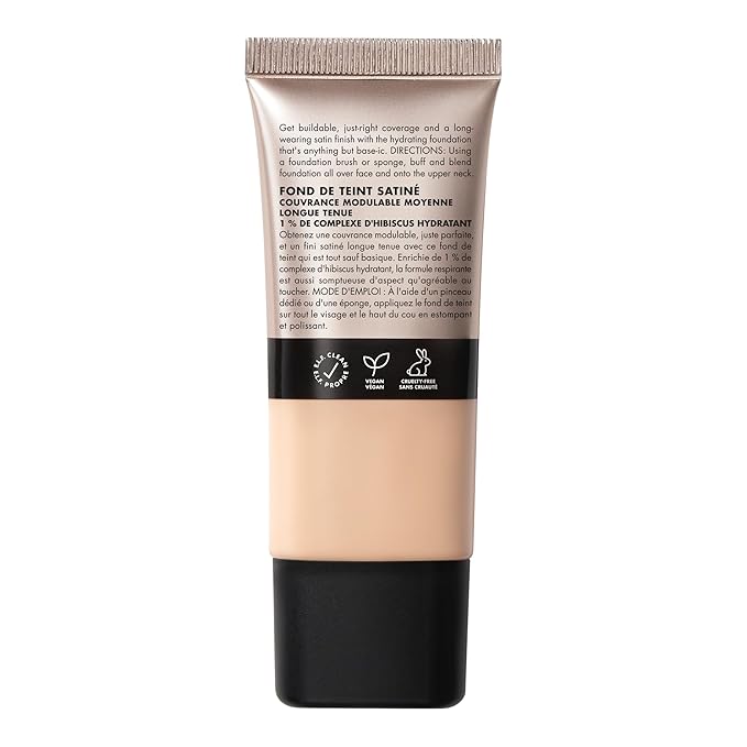 e.l.f. Soft Glam Foundation, Medium Coverage, Long-Lasting & Buildable Foundation For A Smooth, Satin Finish, Vegan & Cruelty-Free, 20 Light Cool-BrightBean Baby