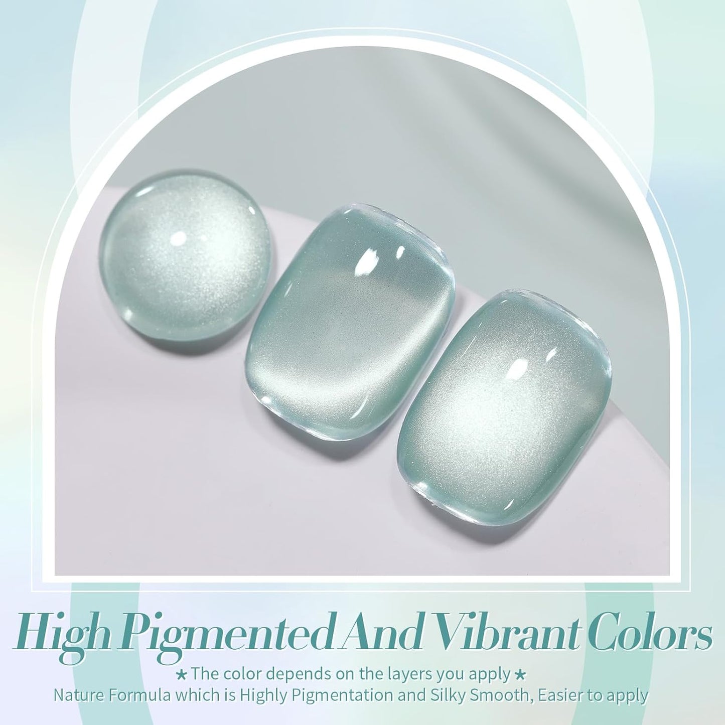 Born Pretty Cat Magnetic Eye Gel Nail Polish, Green Moonlight Cat Magnetic Gel, Glass Shiny Effect Green Soak Off Nail Art Salon Manicure Home Gift 15ml-BrightBean Baby