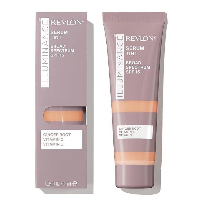 Revlon Illuminance Tinted Serum, Triple Hyaluronic Acid, Evens Out Skin Tone Over Time and Hydrates All Day, SPF 15, 313 Light Tan, 0.94 fl oz.-BrightBean Baby